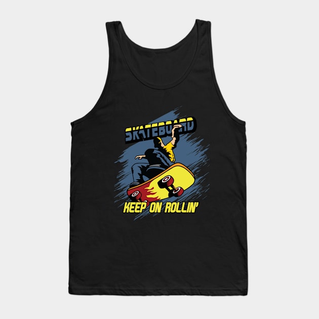 SKATEBOARDING Tank Top by pinoyart08